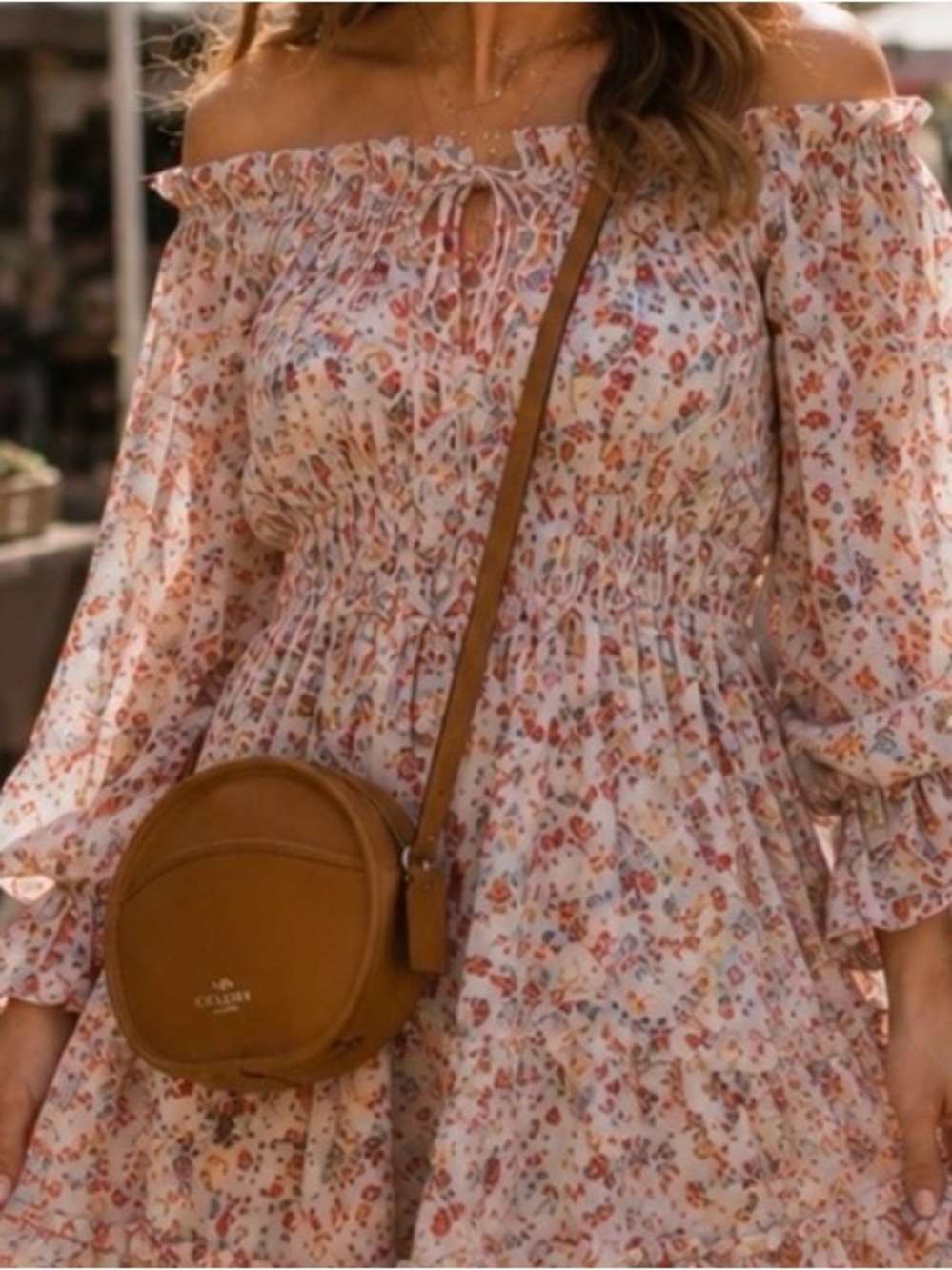 Coach Canteen Round Crossbody Bag British Tan Leather Re-Edition NWOT F75516